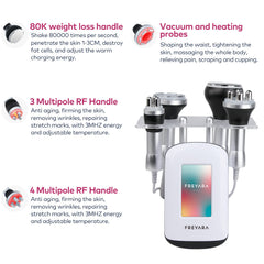FREYARA 4in1 80Khz Radio-frequency Vacuum Ultrasonic Cavitation Machine, Body Slimming Sculpting Device for Face, Arm, Waist, Belly, Leg