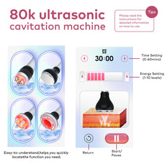 FREYARA 4-in-1 80K Cavitation, RF & Vacuum Face and Body Care Machine
