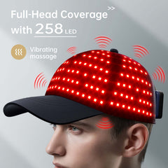 FREYARA 258-LED Wireless Red & Blue Light Hair Growth Cap