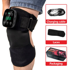 60LED Cordless Red Light Therapy Knee Brace with 5000mAh Battery,Heat & Vibration for Joint Relief