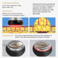 FREYARA 6-in-1 40K Cavitation Machine with RF, Vacuum & Lipo Laser Pads