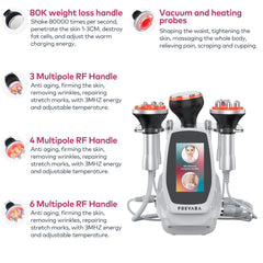 FREYARA 5-in-1 80K Cavitation, Multipolar RF & Vacuum System