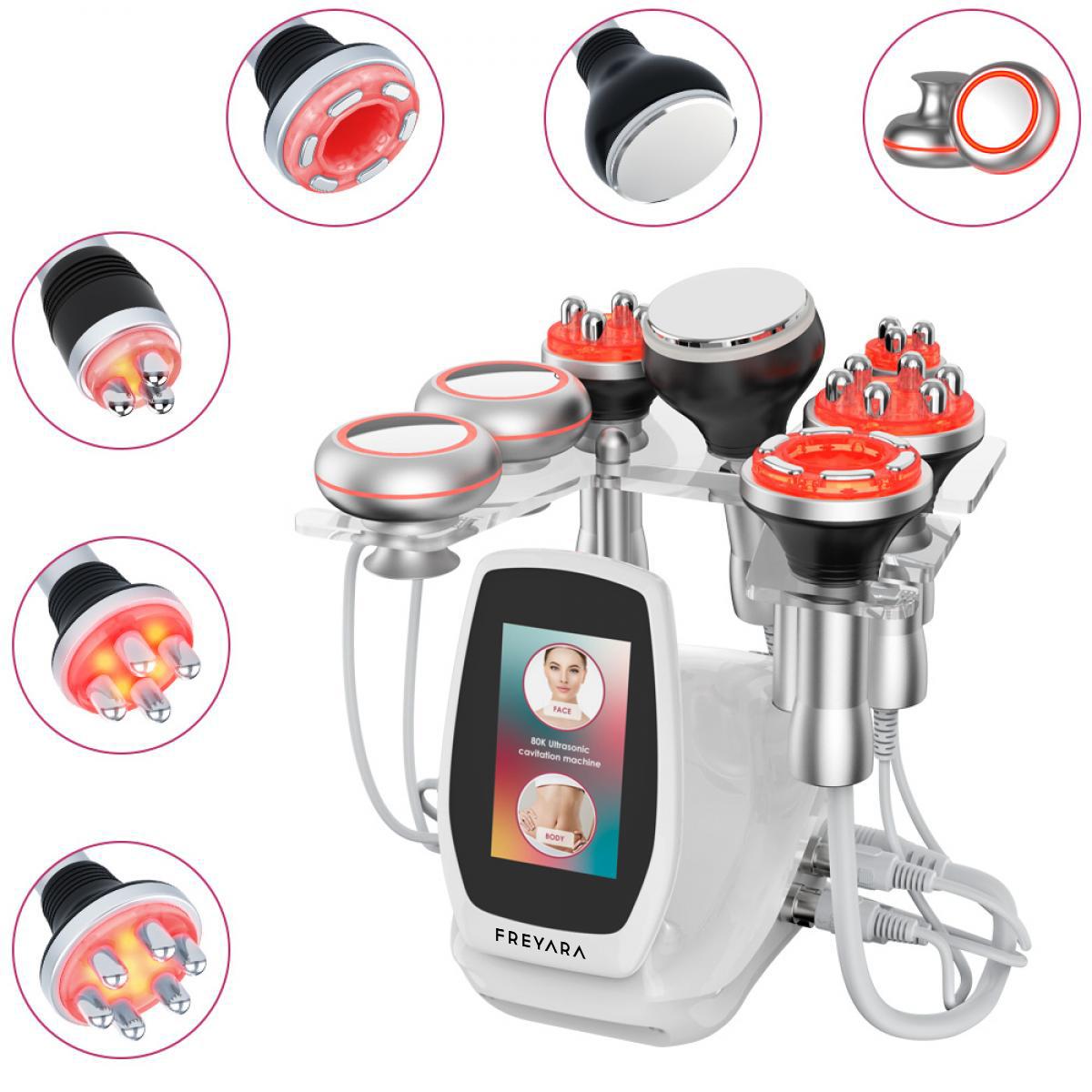 FREYARA 6-in-1 80K Cavitation, Multipolar RF, Vacuum & EMS System