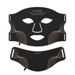 7-Color LED Light Therapy Silicone Mask for Face and Neck , 103 LED Beads,309 Chips