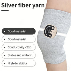 Silver Fiber EMS Micro Electric Knee Sleeve Home Physiotherapy Device,Targeted Pain Relief and Joint Comfort