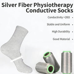 Silver Fiber EMS Micro Electric Compression Socks Home Physiotherapy Device, Foot Recovery and Circulation Support
