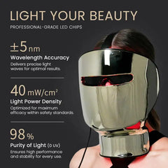 Professional 8-Color 756LED Light Therapy Mask for Face and Neck Anti-Acne, Whitening & Anti-Aging at Home